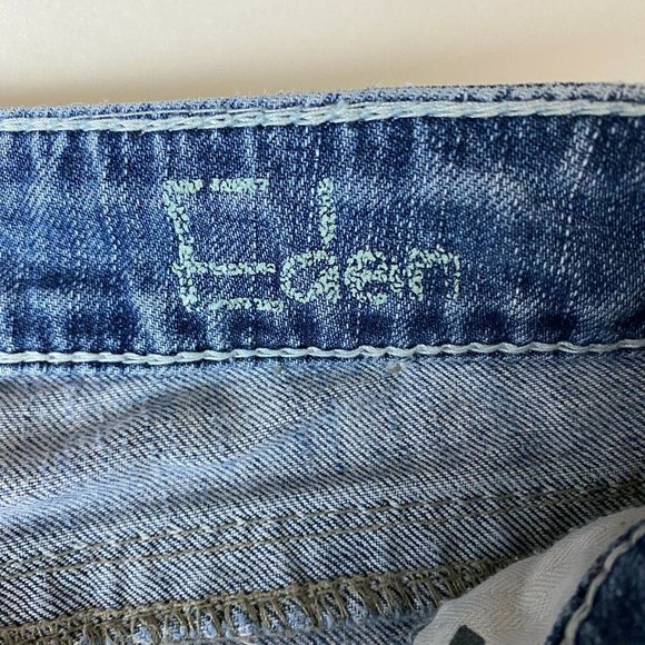 Silver Jeans Eden Low Rise Bootcut Distressed Light Wash Denim Stretch - Picture 9 of 11